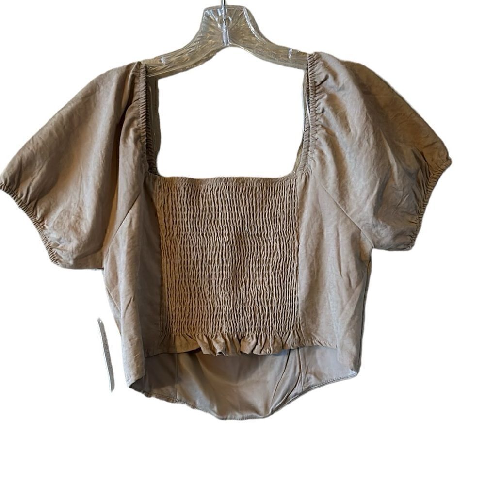 NEW Kirious Los Angeles Tan Crop Top - Picture 4 of 5